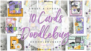 doodlebugsep  10 Cards 1 Collection  Doodlebug Sweet and Spooky  Cute Handmade Halloween Cards [upl. by Leund]