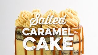 How to Make a Salted Caramel Cake  Supergolden Bakes [upl. by Ycinuq]