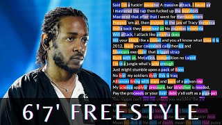 Kendrick  6 Foot 7 Foot  Lyrics Rhymes Highlighted [upl. by Sixela]