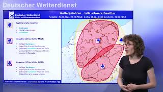 25082023 Unwetterinformation  Deutscher Wetterdienst DWD [upl. by Nuy]