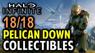 Pelican Down All Collectibles Audio Logs Spartan Core amp Propaganda Towers Location  Halo Infinite [upl. by Eckart]