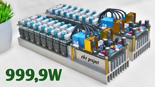 DIY Powerful Amplifier Board using 2SC5200 amp 2SA1943 Transistors  NEW SOCL 504 TEF  cbzproject [upl. by Yraccaz701]