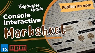 Console Interactive Marksheet using Typescript and Inquirer [upl. by Piscatelli525]