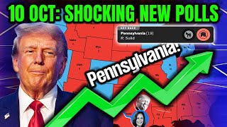 New Update Trump Leaps Up in Pennsylvania 2024 Election Polls MapbPrediction [upl. by Haek]