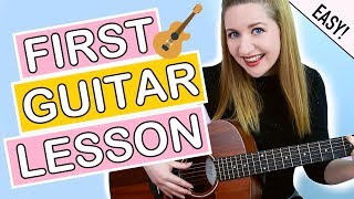 How To Play Guitar  EASY First Guitar Lesson For Beginners [upl. by Ainos104]