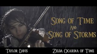 Song of Time and Song of Storms Zelda OoT Violin Cover  Taylor Davis [upl. by Hanad]