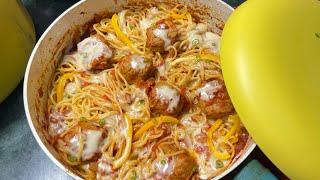 Spaghetti and Meatballs  Marinara Sauce Spaghetti  Meatball Pasta Recipe [upl. by Anaira]