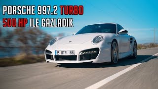 500 HP Gücündeki Porsche TURBO ile Gazladık  TECHART Bodykitli 9972 yi Test Ettik [upl. by Anaib]