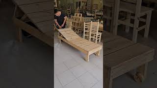 camastro de madera de pino reclinable furniture furnituredesign carpinteria [upl. by Altman]