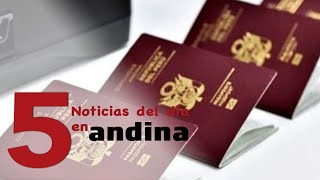 Las 5 del día amplían por 10 años vigencia del pasaporte electrónico a peruanos en el exterior [upl. by Yendroc]