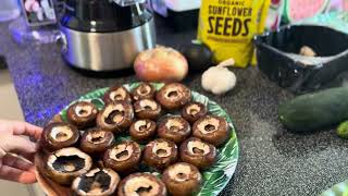 My EASY Stuffed Mushroom Recipe  Make This Raw For You amp Cooked For Them 🤗🍄‍🟫 [upl. by Cori]