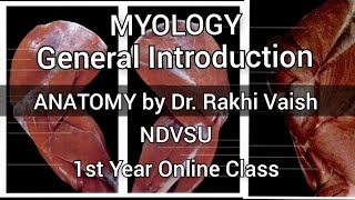 MYOLOGY  Introduction  ANATOMY by Dr Rakhi Vaish  NDVSU  1st Year Online Class vet [upl. by Chaney]