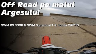 Off Road pe malul Argesului SWM RS300R amp SWM Superdual T amp Honda CRF 100 [upl. by Tolmach]