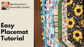 Sew an Easy Quilted Reversible Placemat Free Pattern [upl. by Jeromy798]