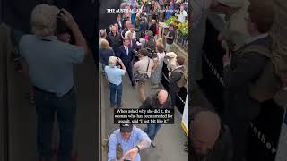 MOMENT Nigel Farage is hit with a milkshake at rally [upl. by Zuckerman]