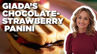 Giada De Laurentiis ChocolateStrawberry Panini  Everyday Italian  Food Network [upl. by Willner]