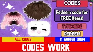 CODES NEW HAIRS Collect for UGC ROBLOX  AUGUST 11 2024 [upl. by Lashonda121]