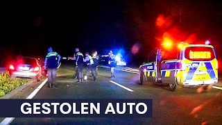 Politie  Achtervolging gestolen auto  Duitse politie zet spijkermatten in [upl. by Hardy]