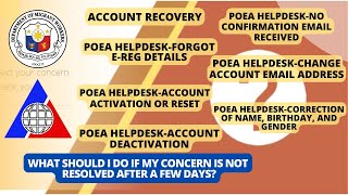 POEA HELPDESK AND ACCOUNT RECOVERY HOW TO USE  2023  ZENNIBIT [upl. by Nedroj]