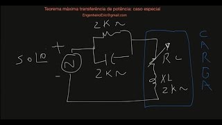 Exercício Resolvido Teorema da Máxima Transferência de Potência em CA Corrente Alternada [upl. by Nordgren326]