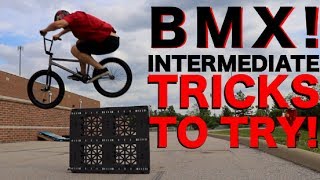 BMX TRICKS TO TRY FOR INTERMEDIATE RIDERS [upl. by Mcdougall]