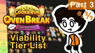 Cookie Run Ovenbreak Viability Tier List Season 6 Part 3 22 [upl. by Odlopoel406]