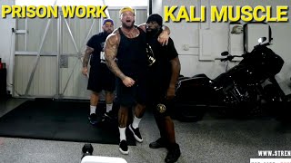 Kali Muscle And Big Boy Do Prison Burpee Workout [upl. by Kerin847]