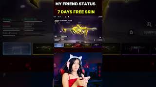 😂MY FRIEND AFTER FREE LEGENDARY GUN SKIN 💕 DIWALI EVENT M1887 SKIN 7DAYS freefire m1887skin [upl. by Arriec]