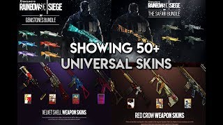 SHOWING 50 UNIVERSAL WEAPON SKINS  Operation Chimera  Rainbow Six Siege [upl. by Aniat]