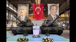 Turkish President Erdogan quotOur new Altay tanks have extraordinary capacitiesquot [upl. by Marelya]