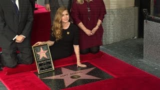 American actress Amy Adams gets a Hollywood star [upl. by Daeriam197]