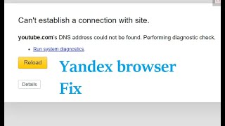 How to fix Cant establish a connection with site in yandex browser windows 10 [upl. by Bliss]