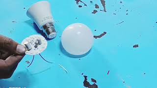 How to restore old 220 volts LED bulb LED bulb repairing New circuit installation [upl. by Ahsinyd906]