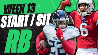 2023 Fantasy Football  MUST Start or Sit Week 13 Running Backs  Every Match Up [upl. by Atselec957]