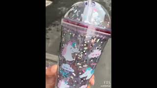 Sipper Tumbler With Straw 600ml Unicorn Design [upl. by Aiden]