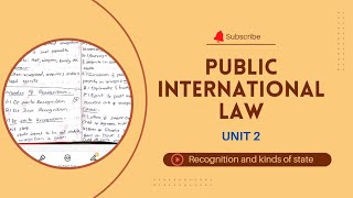 PILUnit 2Part 1 Public International Law [upl. by Llemmart358]