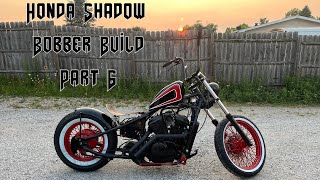 Honda Shadow Bobber Build Part 6 [upl. by Remde]