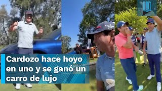 José Saturnino Cardozo hace hoyo en uno en torneo de golf y se ganó un carro de lujo [upl. by Dennison950]