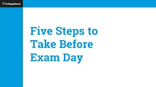 Five Steps to Take Before Exam Day [upl. by Anahsek]