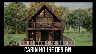 CABIN HOUSE DESIGN  SKETCHUP MODEL  LUMION 3D RENDERING [upl. by Perla]