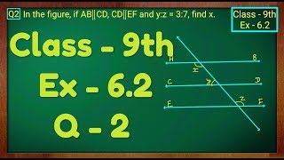 Class  9th Ex  62 Q 2 Lines and Angles Maths NCERT CBSE [upl. by Benedicta]