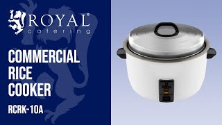 Commercial Rice Cooker Royal Catering RCRK10A  Product presentation 10010567 [upl. by Eberle]