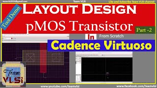 Layout Design of pMOS Transistor from scratch in Cadence Virtuoso  part2 [upl. by Hillhouse]