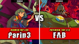 GGST  Parin3 Bedman VS FAB Potemkin  Guilty Gear Strive High level gameplay [upl. by Mychal]