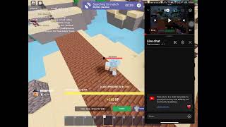 Live Bedwars Roblox skywars [upl. by Bucher253]