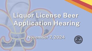 Liquor License Application Hearing  November 7 2024 [upl. by Anitsenre]