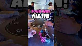 FOUR WAY ALL IN with JACKS 💰 poker shorts [upl. by Lamb]