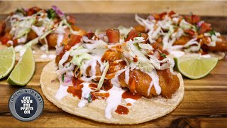 Beer Battered Fish Tacos  Mexican Food  Easy Recipes [upl. by Akemat]