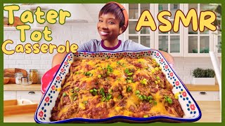 ASMR  MUKBANG TATER TOT CASSEROLE [upl. by Alidia808]