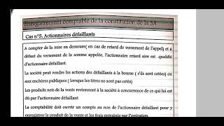 La comptabilité des sociétés La constitition Actionnaire défaillant  Cours et étude de cas [upl. by Retswerb]